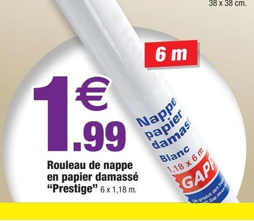 Rouleau de nappe en papier damassé Prestige