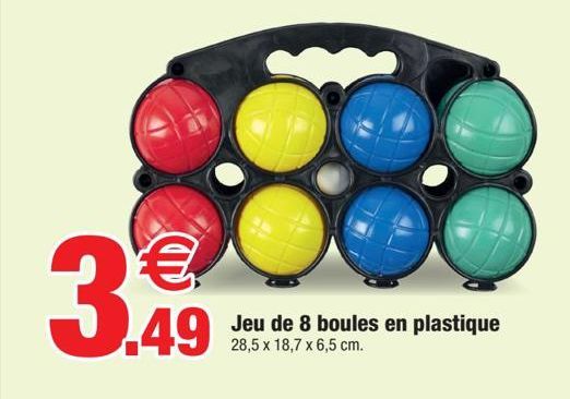 Jeu de 8 boules en plastique