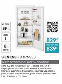 réfrigérateur Siemens