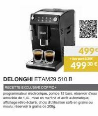 réservoir d'eau DeLonghi