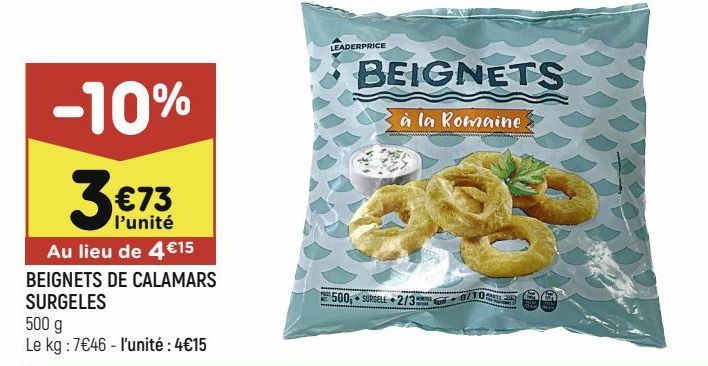 BEIGNETS DE CALAMARS SURGELES