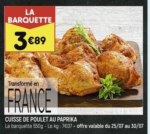 CUISSE DE POULET AU PAPRIKA