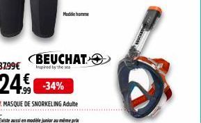 Modele homme  BEUCHAT  37.99€  Inspired by the sea  24€ -34%  7. MASQUE DE SNORKELING Adulte 