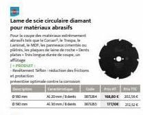 Lame de scie circulaire diamant pour matériaux abrasifs  Pour la coupe de matrim absque le Coria,  Letitue Mibe, is pourmesas criments co  plats, les plaques de la derocheDents plates Tres longue duré