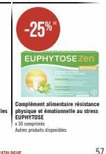 -25%  EUPHYTOSE Zen  BOUVENG  x 30 comprimés  Autres produits disponibles  57 