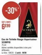 eau de toilette scorpio