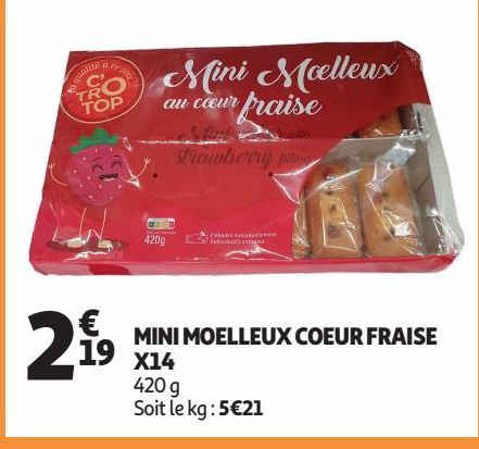 MINI MOELLEUX COEUR FRAISE X14