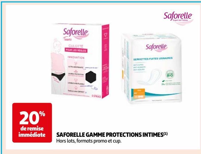 SAFORELLE GAMME PROTECTIONS INTIMES