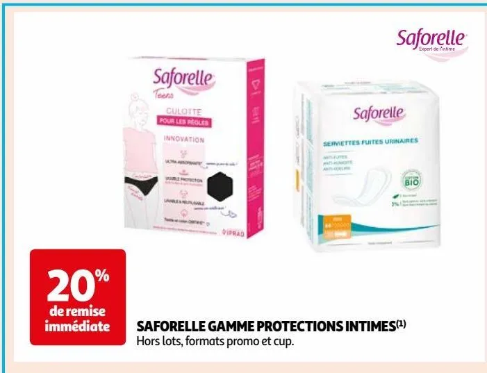 saforelle gamme protections intimes