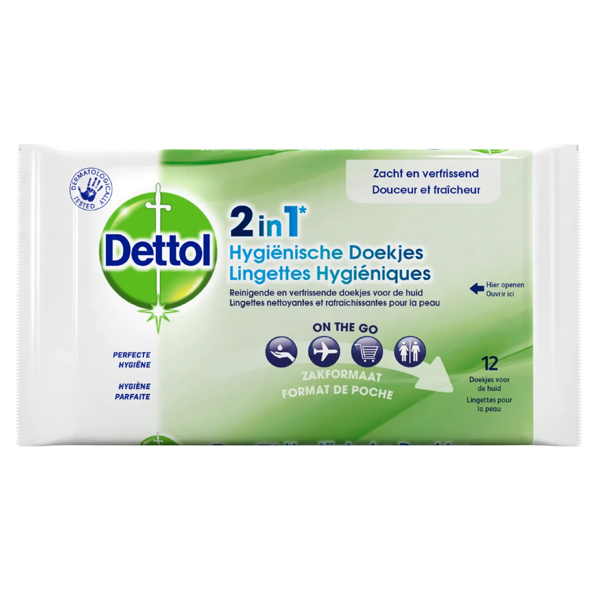 lingettes hygiéniques 2 en 1 dettol