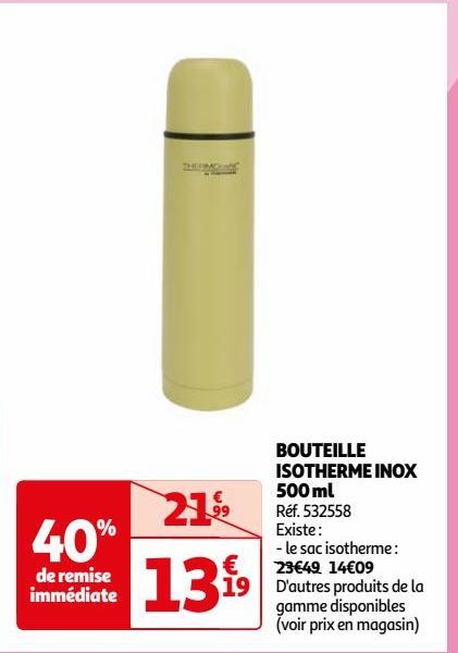 BOUTEILLE ISOTHERME INOX 500 ml