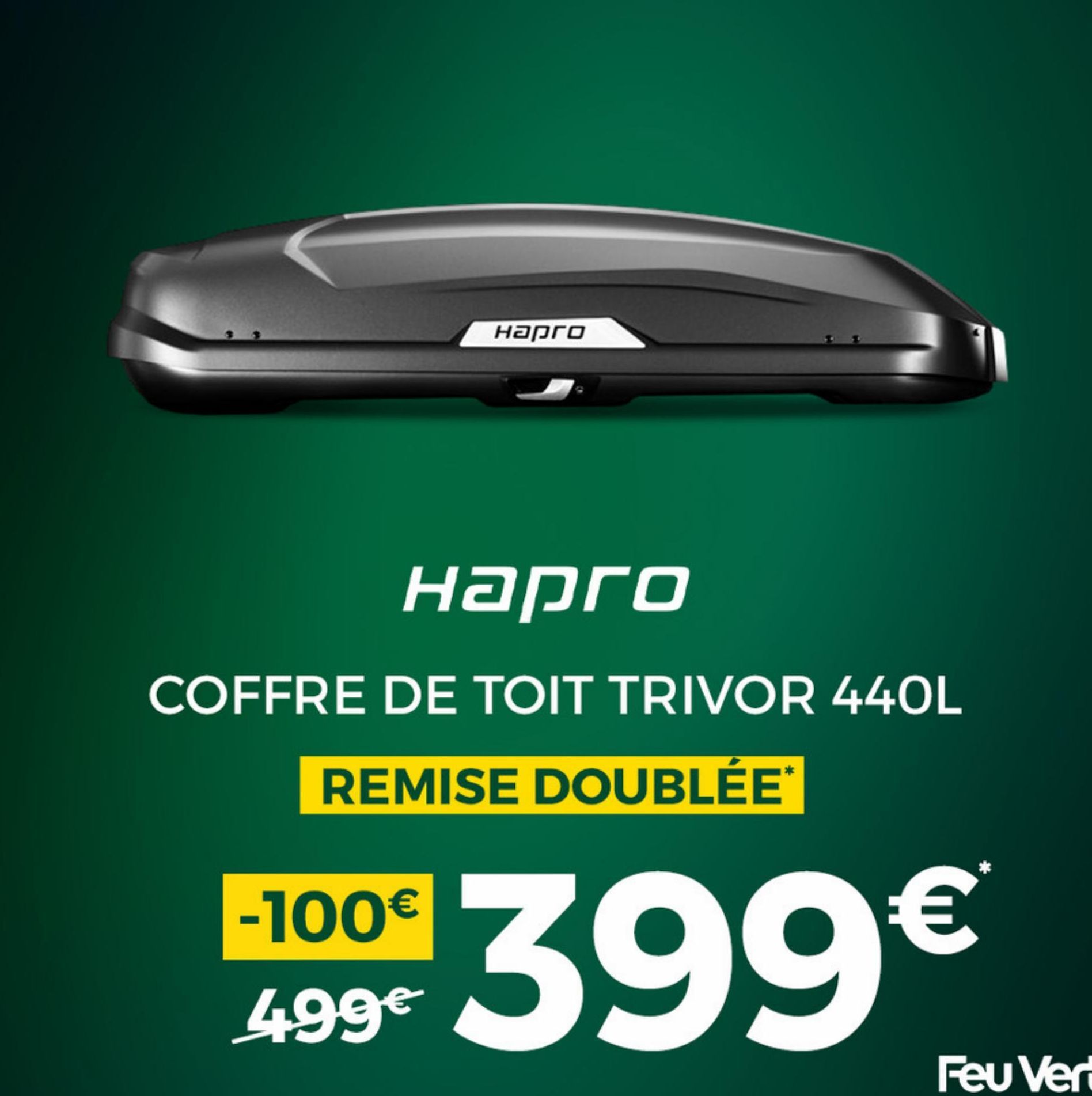 coffre de toit trivor 440L HAPRO