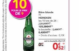 bière blonde Heineken