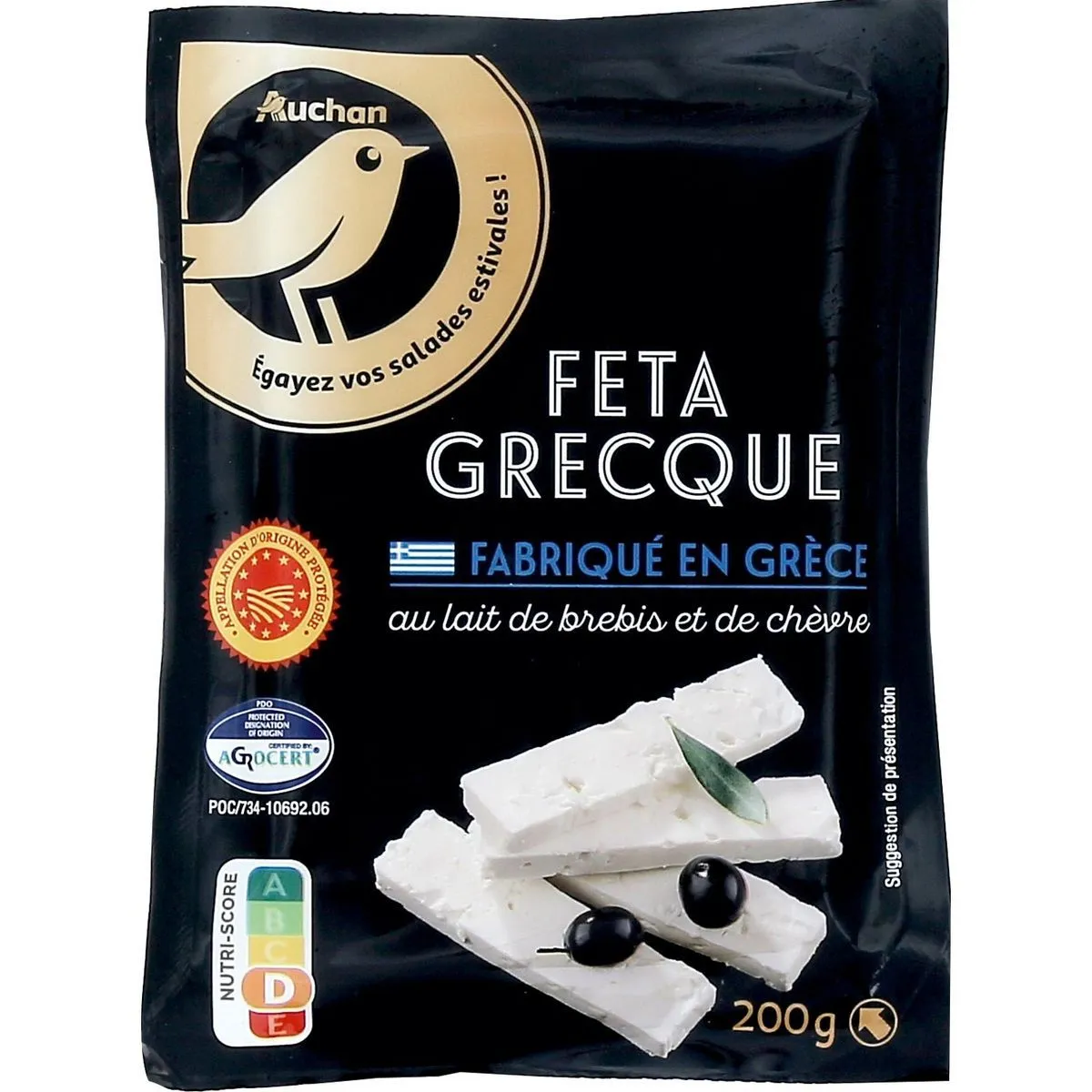 feta grecque aop auchan gourmet