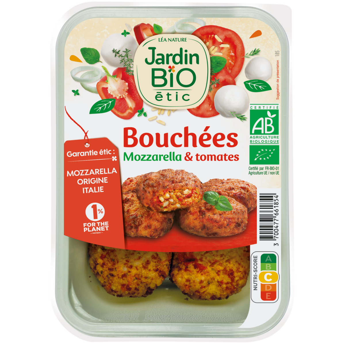 BOUCHÉES MOZZARELLA & TOMATES BIO JARDIN BIO ÉTIC