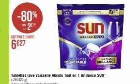 -80%  2⁰  LE  SOIT PAR 2 L'UNITÉ:  6627  SUCACITE IMBATTABLE  Han  sun  M  4X PLUS  BRILLANCE  WA 