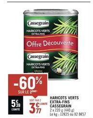 haricots verts Cassegrain