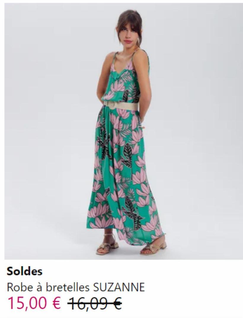 Soldes Robe à bretelles SUZANNE