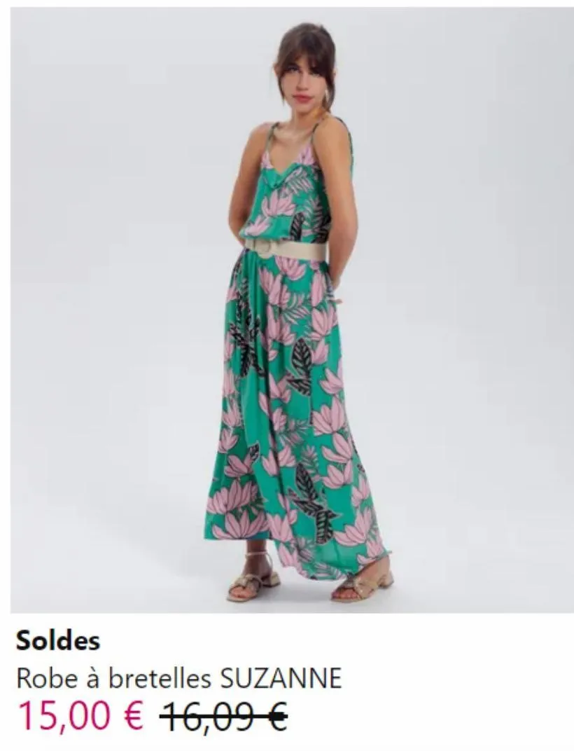 soldes robe à bretelles suzanne