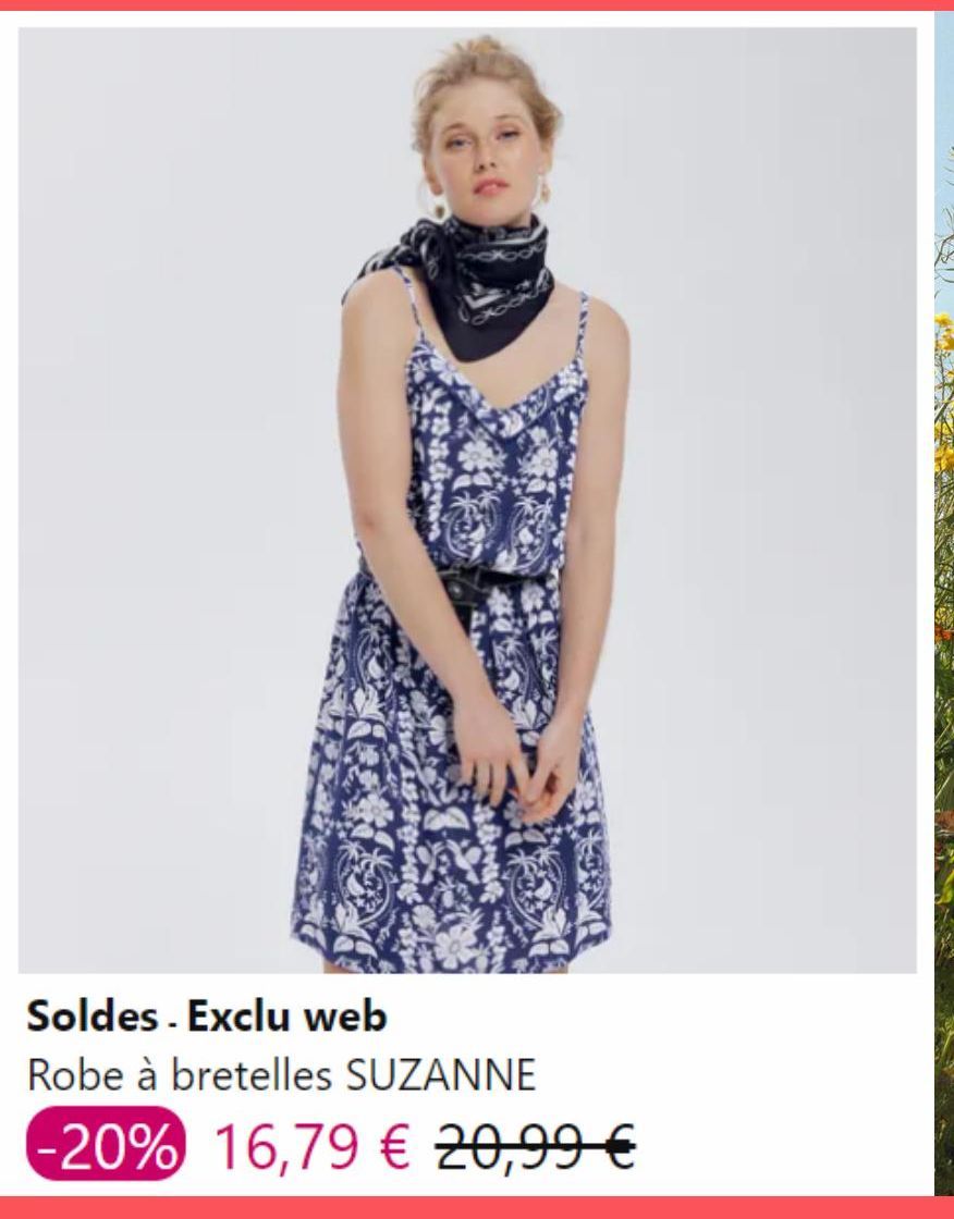 Soldes - Exclu web Robe à bretelles SUZANNE 