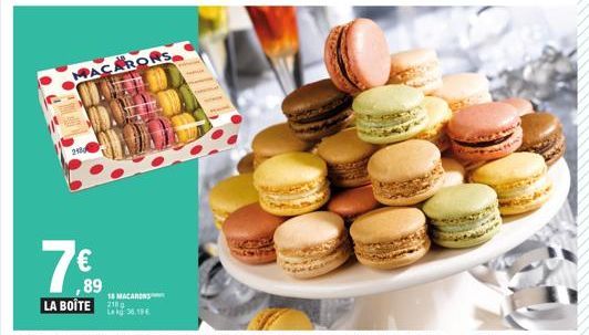 MACARORS  248  ,89 LA BOÎTE  1224  MACARONS  Lak 36.19€  Te 