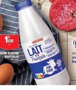 105  11  MILSAND FILTERS  LAIT: Français.  Contre Fan  DEMI  ECREME 