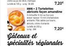 195- 896952 Tartelettes  abricots façon amandine Anichisar & as our p  atnicots done tarancல்  Lata di 200 g Lok  pe 10min &ampira antara Pla  7,20€ 