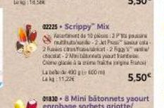 02225. Scrippy™ Mix Fastet de 10 po  8 uchutive-2 et Psocola- 2 Fast  2 Faawww  chaca-2 Naitallones yourt farte  tracta Frato  La bebde 400 g 600m Lk 11,22  5,50€ 