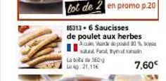 saucisses de poulet 