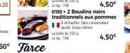 Laba de 250 Lokg. 18  Labo 250  Lk 1  4,50€  87065+2 Boudins noirs traditionnels aux pommes Aracharks Sans comandar  4,50€ 