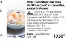 2parts-a300  Lag:36€  x 54 c  dapted 25% 15% chanpigrans du Par 10% crane fraiche in Franc MADC6%  10,50€ 