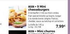 80206 - 9 Mini cheeseburgers Aschau 2 naumio-ess Pan spatbrieduboare, burger Anda bo  up comec  Late 145  55,10  7,99€ 