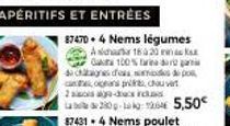 87470+ 4 Nems légumes  Asicha 18 a 20 ex Gat 100% tra cages des spo ogas priechouvert  2 sacs alga-dracs indas  20-12.64€ 5,50€ 