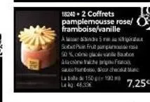 18240-2 coffrets pamplemousse rose/ framboise/vanille  and 5 da sobet plan frut pamp 50% pa alacsinthe f  bifur eo656 laor herda liele la bola de 150 120 lkg 48.39  7,25€ 
