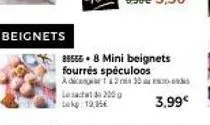 beignets  89565.8 mini beignets fourrés spéculoos  adic  230 