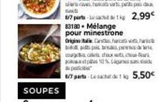 6/7 parts-12,99€  83180. Mélange  pour minestrone  Original Can  pids po  p  courge choux cho pops 10%. pesticide 6/7 parts-Lesachdeg 5,50€ 