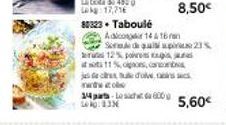 80323. Taboulé  Adicor 14416 ran  Se de qua sp21% rutes 12% pois  je  11%oigoes, urb  www.to  dovesse  144-600  10:33  5,60€ 