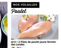 NOS VOLAILLES  Poulet  85131.2 Filets de poulet jaune fermier des Landes 