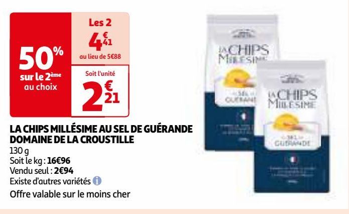 LA CHIPS MILLÉSIME AU SEL DE GUÉRANDE DOMAINE DE LA CROUSTILLE