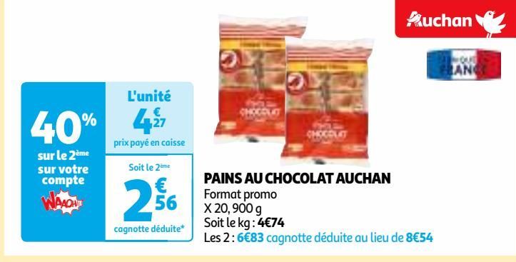 PAINS AU CHOCOLAT AUCHAN