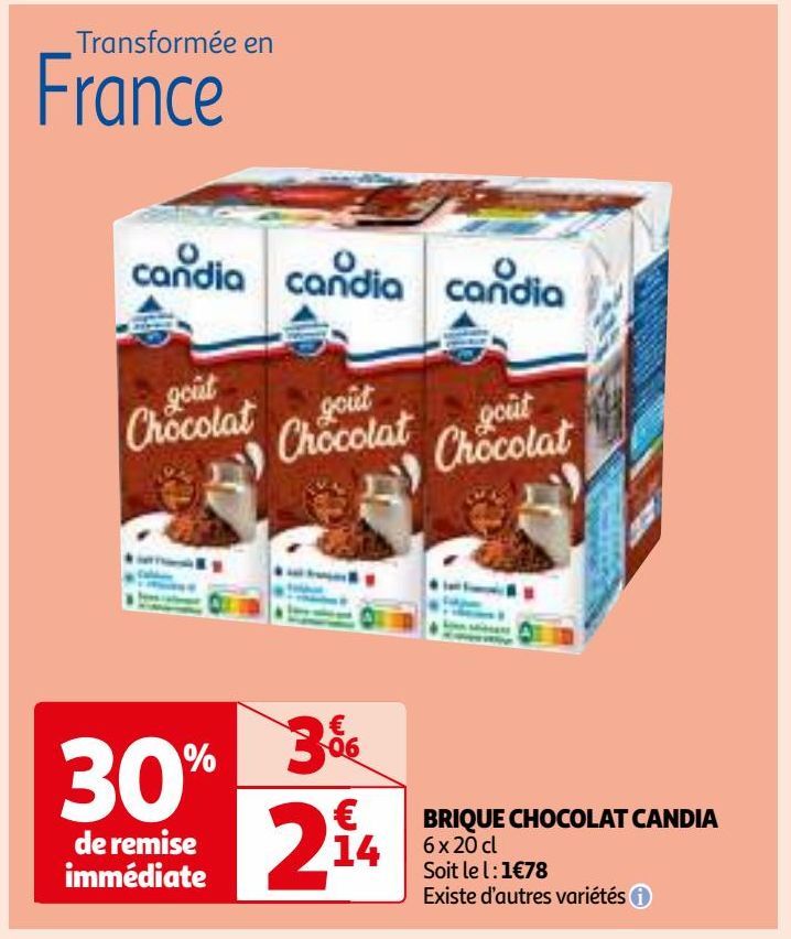 BRIQUE CHOCOLAT CANDIA