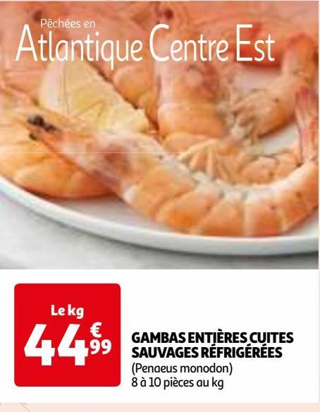 GAMBAS ENTIÈRES CUITES SAUVAGES RÉFRIGÉRÉES