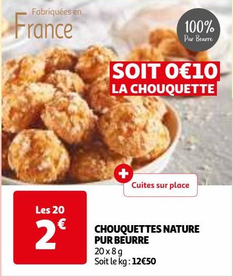 CHOUQUETTES NATURE PUR BEURRE