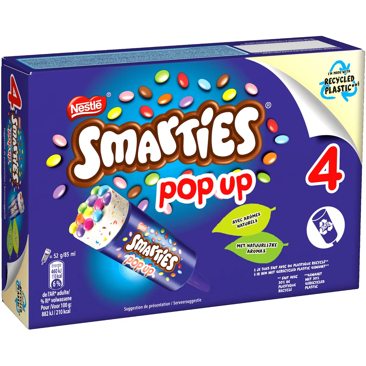 bâtonnets glacés smartie pop up nestlé