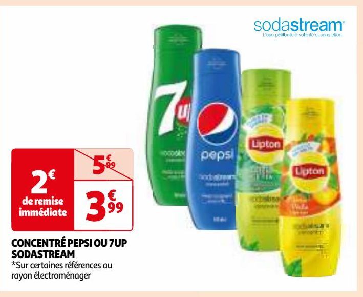 CONCENTRÉ PEPSI OU 7UP SODASTREAM