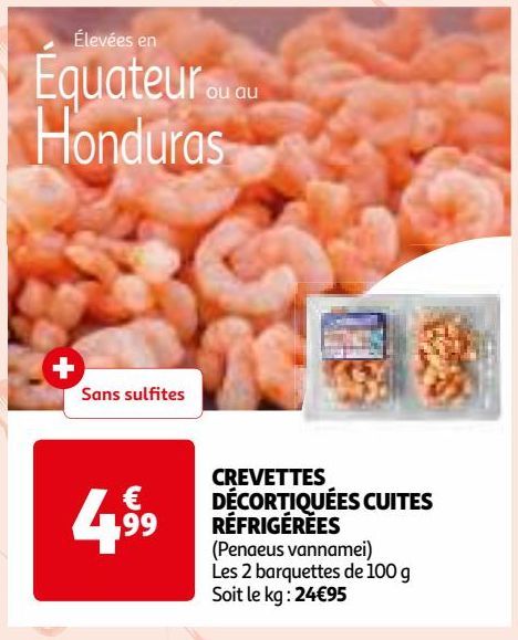 CREVETTES DÉCORTIQUÉES CUITES RÉFRIGÉRÉES