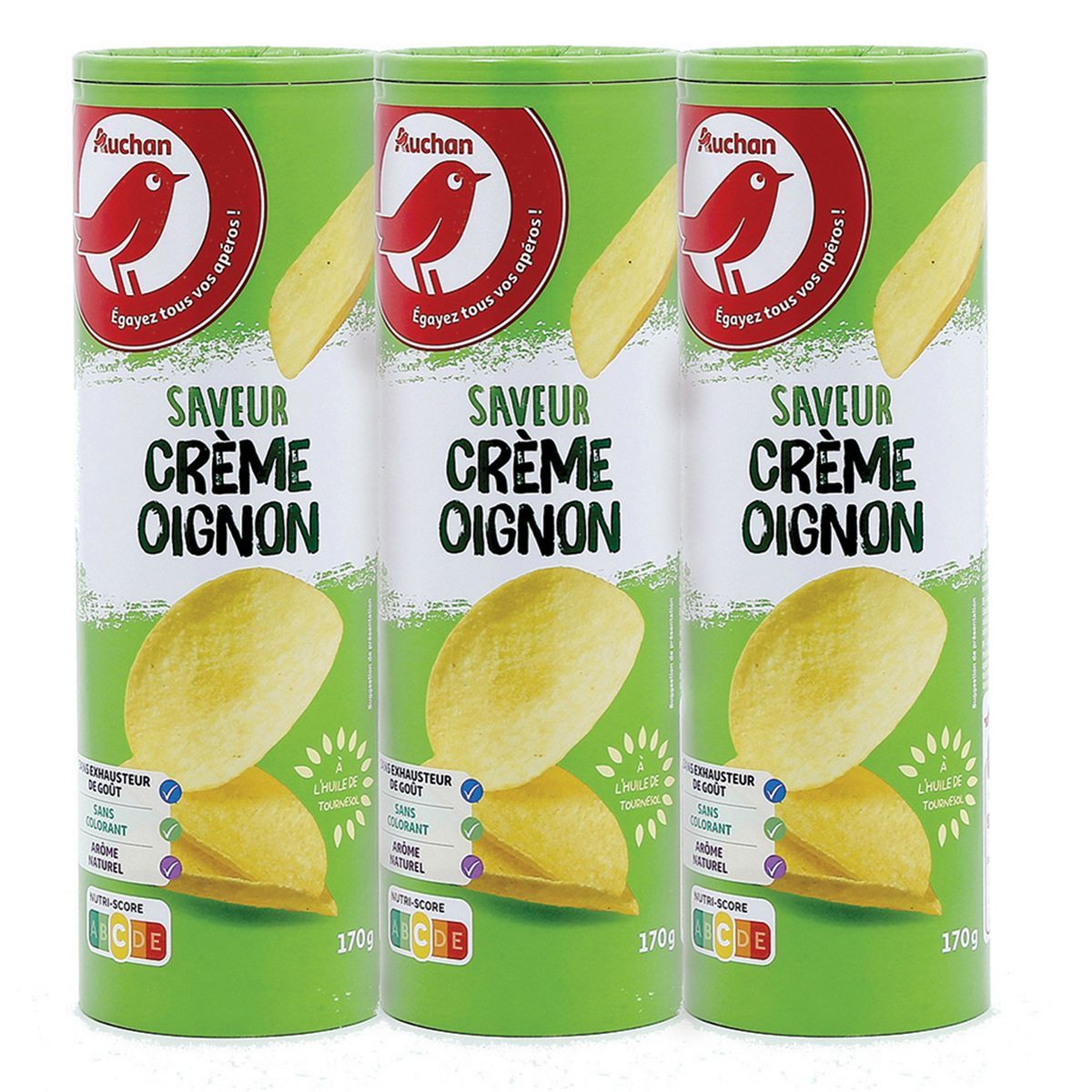 TUILES CRÈMES OIGNON AUCHAN