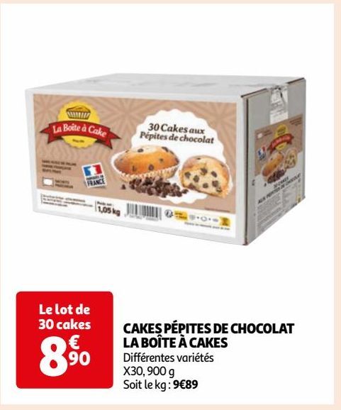 CAKES PÉPITES DE CHOCOLAT LA BOÎTE À CAKES