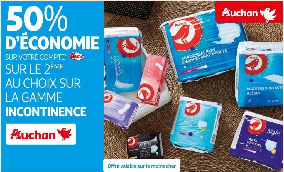 LA GAMME INCONTINENCE AUCHAN