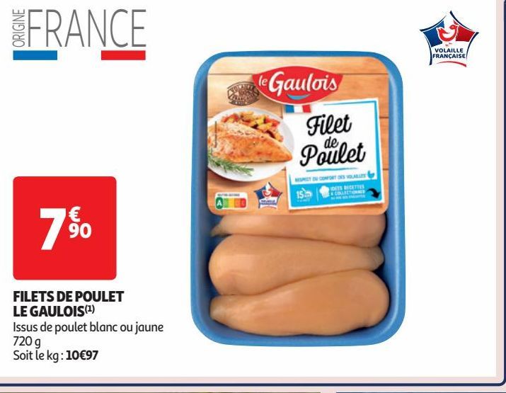 FILETS DE POULET  LE GAULOIS